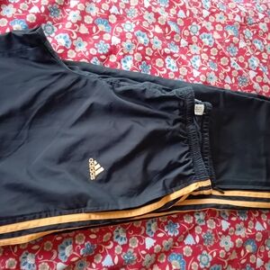 adidas Track Pants Light weight Joggers, Three Stripes Ankle Zipper Strait Legs
